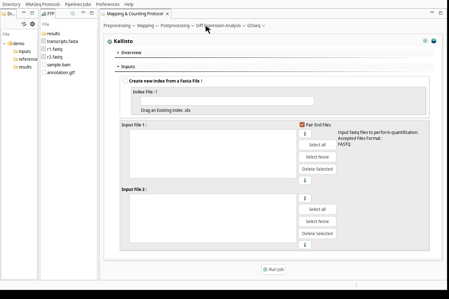 Figure 25: configuring Kallisto in RNASeq
