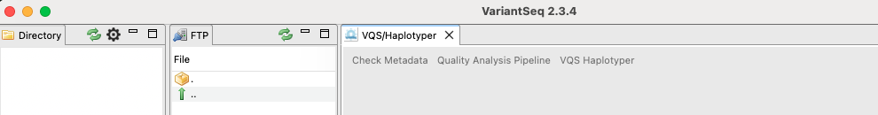 Figure 45: Submenu for the VQS/Haplotyper protocol in Step-by-Step mode.